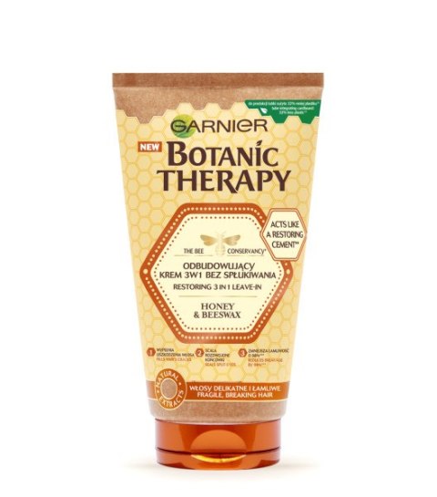 Garnier Botanic Therapy HoneyBeeswax odbudowujący krem 3w1 bez spłukiwania Miód i Wosk Pszczeli 150ml (P1)