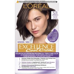 L'Oreal Paris Excellence Cool Creme farba do włosów 5.11 Ultrapopielaty Jasny Brąz (P1)