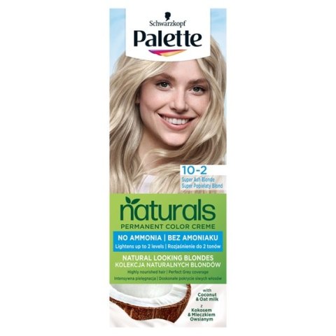 Palette Permanent Naturals Color Creme Go Blonde rozjaśniająca farba do włosów 10-2 Super Popielaty Blond (P1)