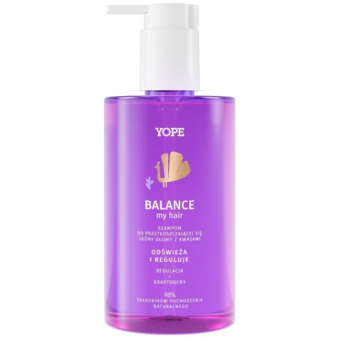 Yope Balance My Hair szampon do przetłuszczającej się skóry głowy z kwasami 300ml (P1)