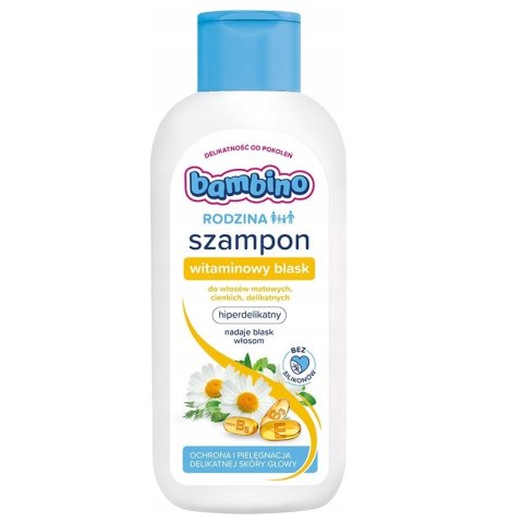 Bambino Rodzina szampon witaminowy blask do włosów matowych i delikatnych 400ml (P1)