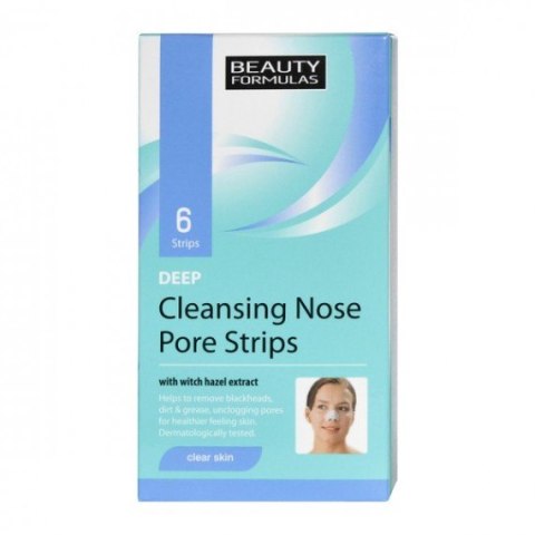 Beauty Formulas Clear Skin Deep Cleansing Nose Pore Strips głęboko oczyszczające paski na nos 6szt. (P1)