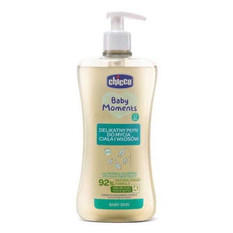 Chicco Baby Moments delikatny płyn do mycia ciała i włosów 0m+ 500ml (P1)