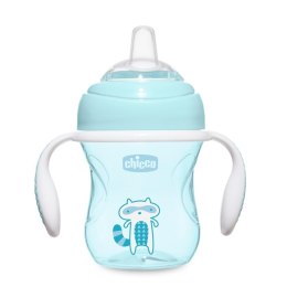 Chicco Transition Cup pierwszy kubek treningowy z miękkim ustnikiem 4m+ Boy 200ml (P1)