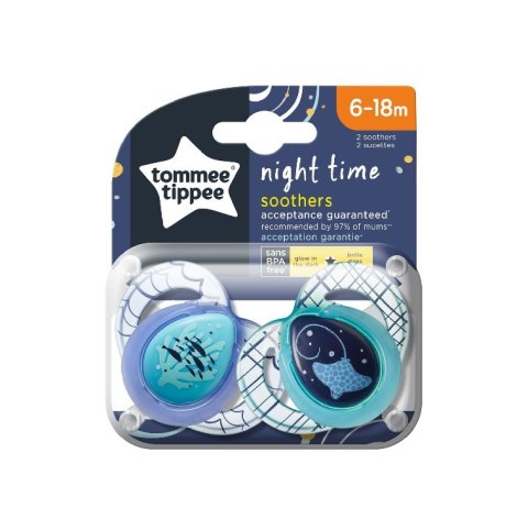 Tommee Tippee Night Time smoczek uspokajający 6-18m 2szt (P1)