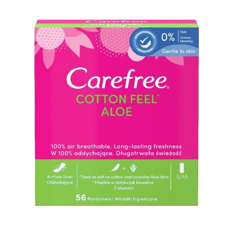 Carefree Cotton Feel Normal wkładki higieniczne zapach aloesowy 56szt (P1)