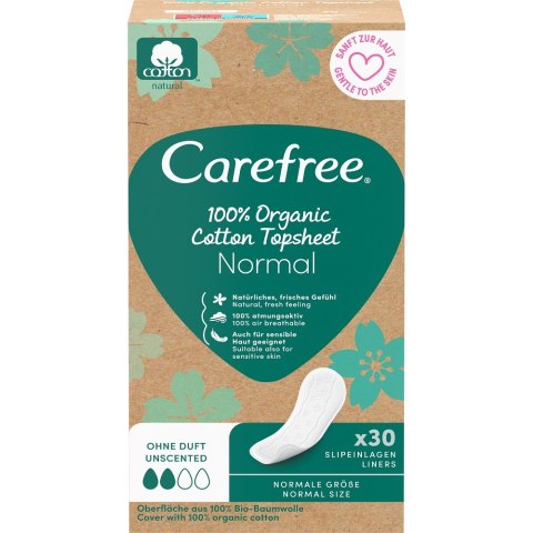 Carefree Organic Cotton Normal wkładki higieniczne 30szt (P1)