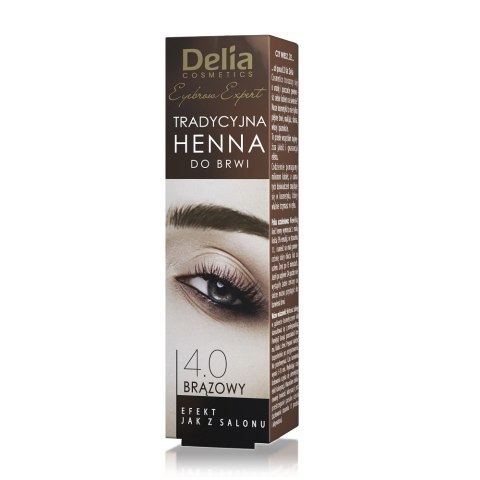 Delia Eyebrow Expert tradycyjna henna do brwi 4.0 Brąz 2g (P1)