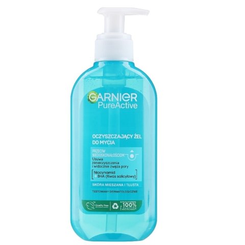 Garnier Czysta Skóra żel oczyszczający przeciw niedoskonałościom z kwasem salicylowym 200ml (P1)