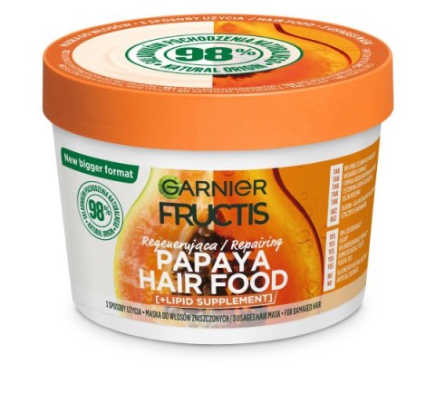 Garnier Fructis Papaya Hair Food regenerująca maska do włosów zniszczonych 400ml (P1)