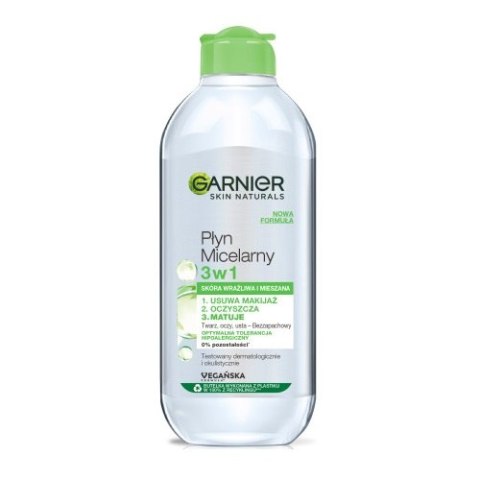 Garnier Skin Naturals płyn micelarny 3w1 skóra normalna i mieszana 400ml (P1)