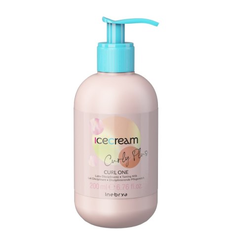 Inebrya Ice Cream Curly Plus dyscyplinujące mleczko do włosów kręconych i falowanych 200ml (P1)