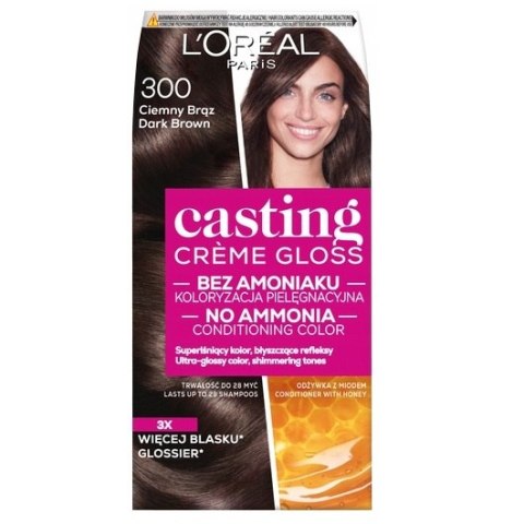 L'Oreal Paris Casting Creme Gloss farba do włosów 300 Ciemny Brąz (P1)