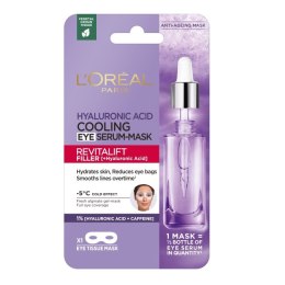 L'Oreal Paris Revitalift Filler lsqb;+Kwas Hialuronowyrsqb; chłodząca maska z serum pod oczy 11g (P1)