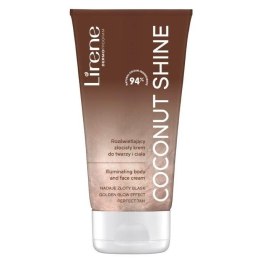 Lirene Perfect Tan rozświetlający złocisty krem do twarzy i ciała Coconut Shine 150ml (P1)