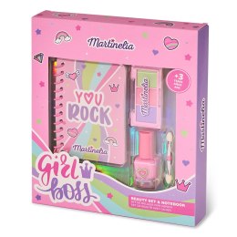 Martinelia Super Girl Beauty Set Notebook zestaw lakier do paznokci + notatnik + paleta cieni do powiek + aplikator (P1)