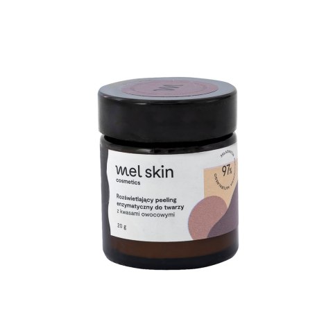 Mel Skin Rozświetlający peeling enzymatyczny do twarzy z kwasami owocowymi 20g (P1)