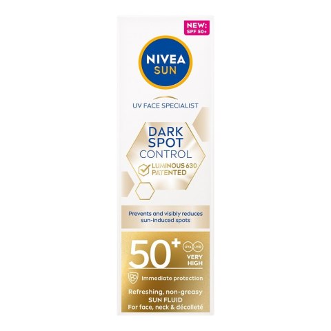 Nivea Sun Spot Control Luminous 630 odświeżający fluid przeciwsłoneczny do twarzy SPF50+ 40ml (P1)