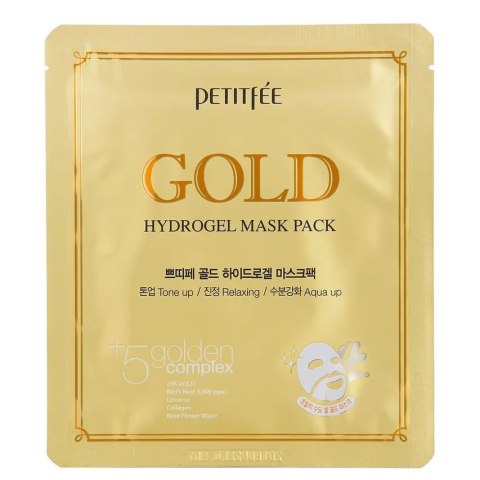 Petitfee Gold Hydrogel Mask Pack nawilżająco-kojąca hydrożelowa maska w płachcie ze złotem 32g (P1)