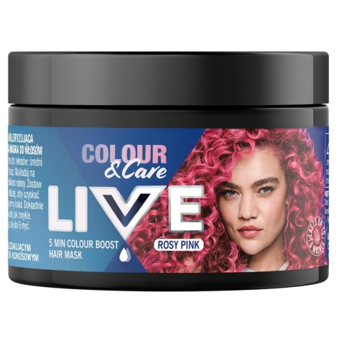 Schwarzkopf Live ColourCare 5 minutowa koloryzująca i pielęgnująca maska do włosów Pink 150ml (P1)