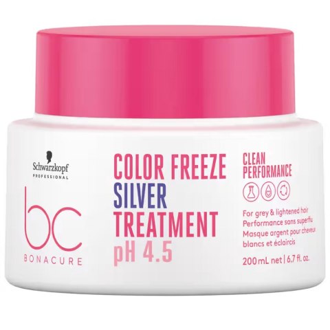 Schwarzkopf Professional BC Bonacure Color Freeze Silver Treatment intensywnie odbudowująca maska do włosów farbowanych 200ml (P