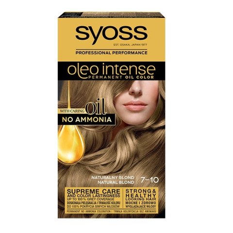 Syoss Oleo Intense farba do włosów trwale koloryzująca z olejkami 7-10 Naturalny Blond (P1)