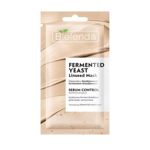 Bielenda Fermented Yeast Linseed Mask normalizująca maseczka z bioaktywnym fermentem drożdżowym 8g (P1)