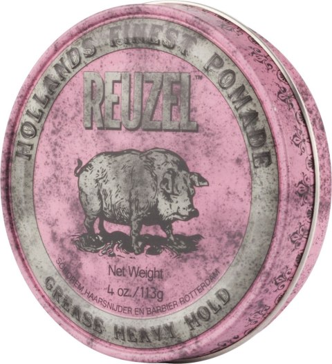 Reuzel Hollands Finest Pomade bardzo mocno utrwalająca pomada na bazie wosków i olejków Pink 113g (P1)