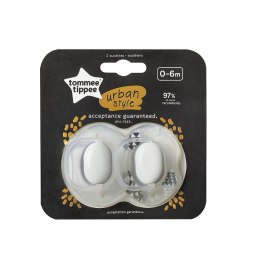 Tommee Tippee Urban smoczek uspokajający 0-6m Neutral 2szt (P1)