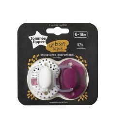 Tommee Tippee Urban smoczek uspokajający 6-18m Girl 2szt (P1)