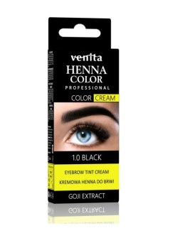 Venita Professional Henna Color Cream henna do brwi w kremie 1.0 Black 30g (P1)