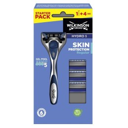 Wilkinson Hydro 5 Skin Protection Regular maszynka do golenia z wymiennymi ostrzami dla mężczyzn 1szt + wkłady 4szt (P1)