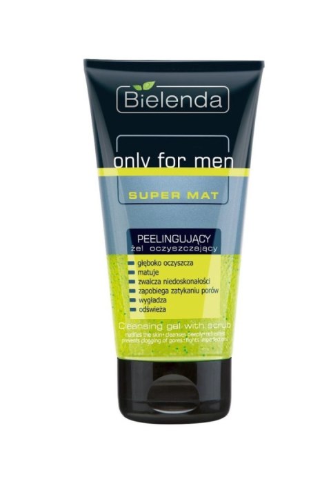 Bielenda Only For Men Super Mat peelingujący żel oczyszczający 150ml (P1)