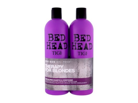 Tigi 750ml Bed Head Dumb Blonde Shampoo + 750ml Bed Head Dumb Blonde Reconstructor Bed Head Dumb Blonde Szampon do włosów 750 m