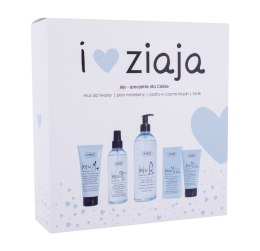 Ziaja Jeju I Love Ziaja Płyn micelarny 390ml Woda micelarna Jeju 390ml + Peelingująca pasta przeciw wągrom Jeju 75ml + Tonik 200