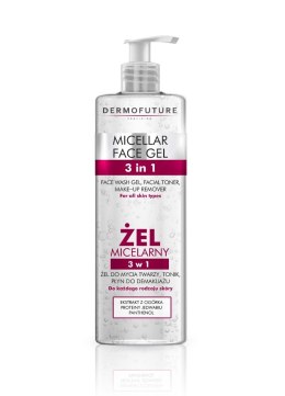 Dermofuture Micellar Face Gel 3in1 żel micelarny do mycia twarzy tonik płyn do demakijażu 400ml (P1)