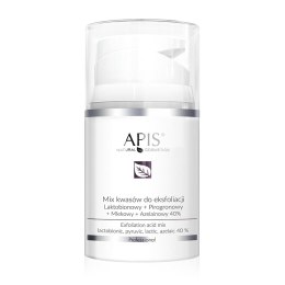 APIS Exfoliation Acid mix kwasów do eksfoliacji Laktobionowy + Pirogronowy + Mlekowy + Azelainowy 40% 50ml (P1)