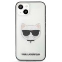 Karl Lagerfeld Choupette Head - Etui iPhone 13 mini (przezroczysty / czarna ramka)