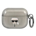 Karl Lagerfeld Karl Head Glitter - Etui Airpods Pro (czarny)