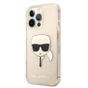 Karl Lagerfeld Karl's Head Glitter - Etui iPhone 13 Pro (złoty)