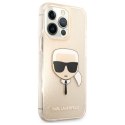 Karl Lagerfeld Karl's Head Glitter - Etui iPhone 13 Pro (złoty)