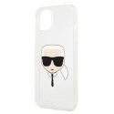 Karl Lagerfeld Karl's Head Glitter - Etui iPhone 13 mini (srebrny)