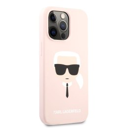 Karl Lagerfeld Silicone Ikonik Karl`s Head - Etui iPhone 13 Pro (różowy)