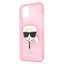 Karl Lagerfeld Karl's Head Glitter - Etui iPhone 13 Mini (różowy)