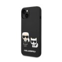 Karl Lagerfeld Liquid Silicone Karl & Choupette MagSafe - Etui iPhone 14 Plus (czarny)