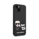 Karl Lagerfeld Liquid Silicone Karl & Choupette MagSafe - Etui iPhone 14 Plus (czarny)