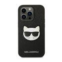 Karl Lagerfeld Saffiano Choupette Head Patch Case - Etui iPhone 14 Pro Max (czarny)