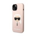 Karl Lagerfeld Silicone Ikonik Karl`s Head - Etui iPhone 14 Plus (różowy)