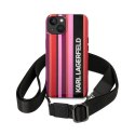 Karl Lagerfeld Color Stripes Strap - Etui iPhone 14 (różowy)