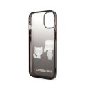 Karl Lagerfeld Gradient Ikonik Karl & Choupette - Etui iPhone 14 Plus (czarny)